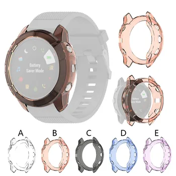 

Soft Ultra-Slim Crystal Clear TPU Protector Case Cover For Garmin Fenix 6X Screen Protector Smart Watch Accessories
