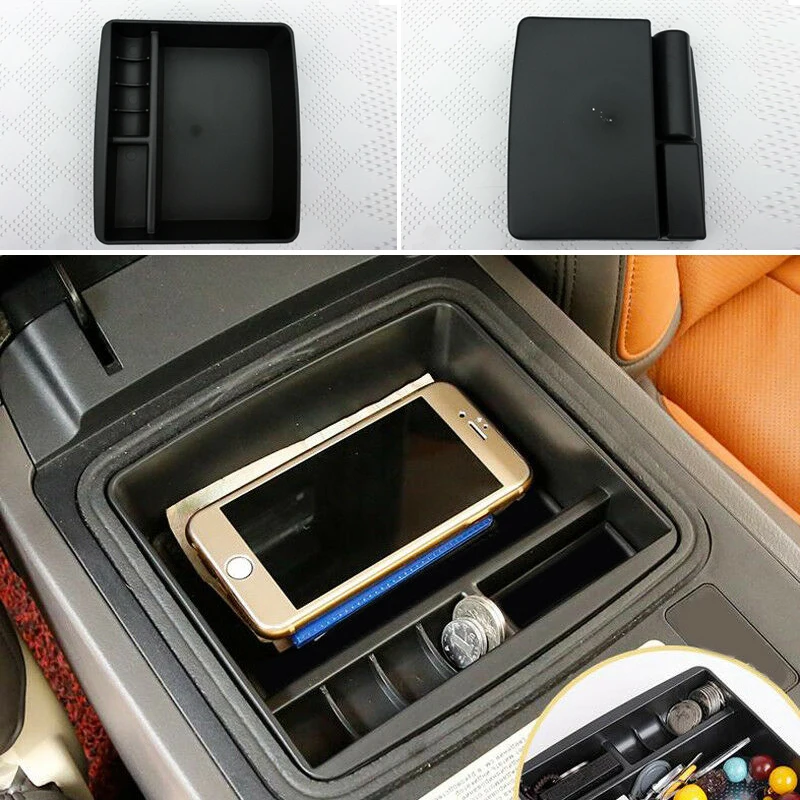 

ABS Car Armrest Storage Box Holder Container For Toyota Prado Land Cruiser Glove Organizer Auto Storage BoxInterior Accessories