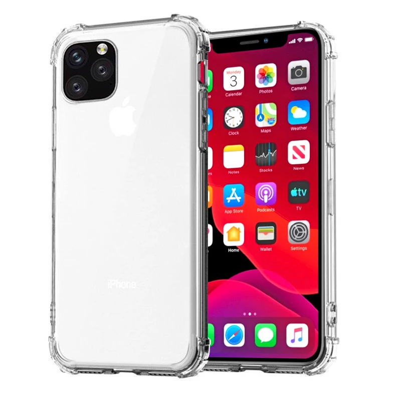 Супер защитный чехол для iPhone 11 Pro XS Max Four Corner усиленный прозрачный силиконовый чехол для iPhone XS XR 6S 7 8 Plus