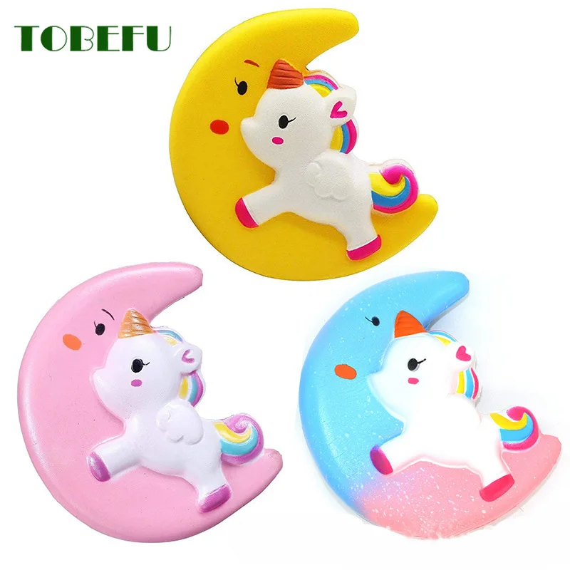 TOBEFU Jumbo Kawaii Moon Pegasus Unicorn мягкие медленно растущие сжимаемые игрушки ароматизированные мягкие целебные антистрессовые игрушки для снятия стресса