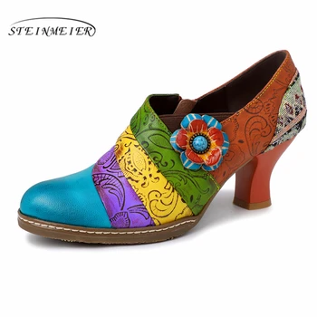 

Women genuine leather oxford pumps shoes vintage leather lady oxford heels shoes for women shoes woman 2020 spring