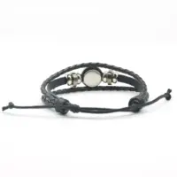 12 Zodiac Signs Constellation Charm Bracelet Men Women Fashion Multilayer Weave leather Bracelet & Bangle Birthday Gifts