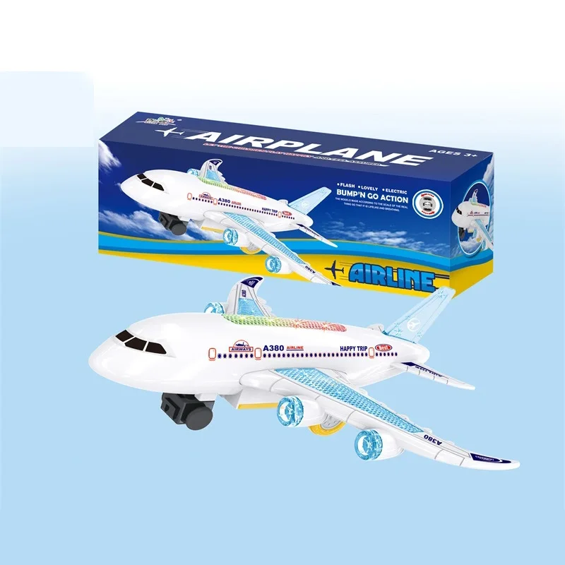 

Hot Selling Air Bus Electric Light And Sound Small Passenger And Universal Model Plane CHILDREN'S Electric Toys