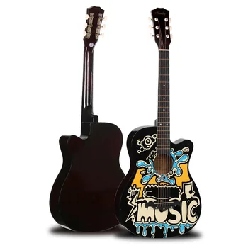 

Nowis 38-Inch Guitar Folk Cool Graffiti Wooden Guitar Beginner Introduction Practice Guitar Student Musical Instrument
