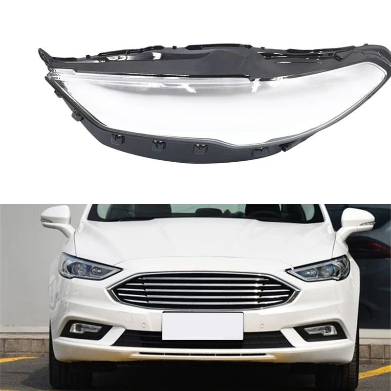 

Car Front Headlight Cover Clear Lens Shell Cover Replacement for Ford Mondeo 2017 2018