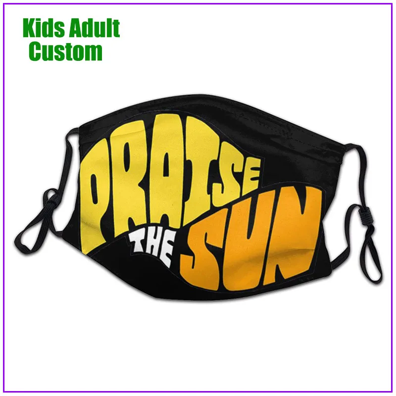 kids Men Women Dark Souls Praise The Sun face mask reusable shield virus protection washable cloth custom designs skin care cool | Красота и