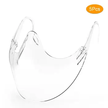 

Foldable Storage Transparent Reusable Clear Face Masks Breathable Earloops Cycling Masks for Adult Plastic Face Shield