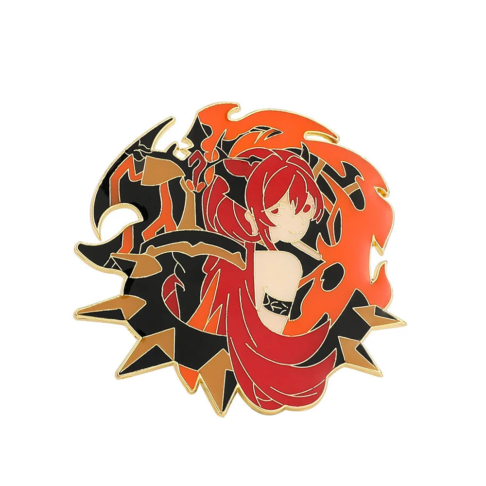 Game Arknights W Ishar-mla Skadi the Corrupting Heart Nian Suryr Cosplay Props Metal Badge Pin Alloy Brooch Accessories holidays costumes Cosplay Costumes