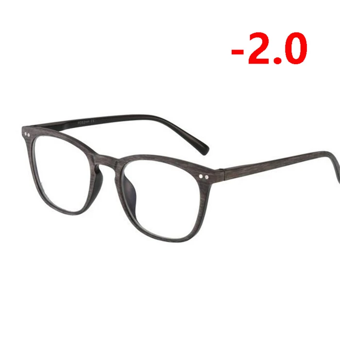 Линзы хамелеона готовые очки для близорукости унисекс ретро дерево цвет солнце фотохромные близорукость очки 0-1,0-1,5-To-4,0 - Цвет оправы: Myopia 200