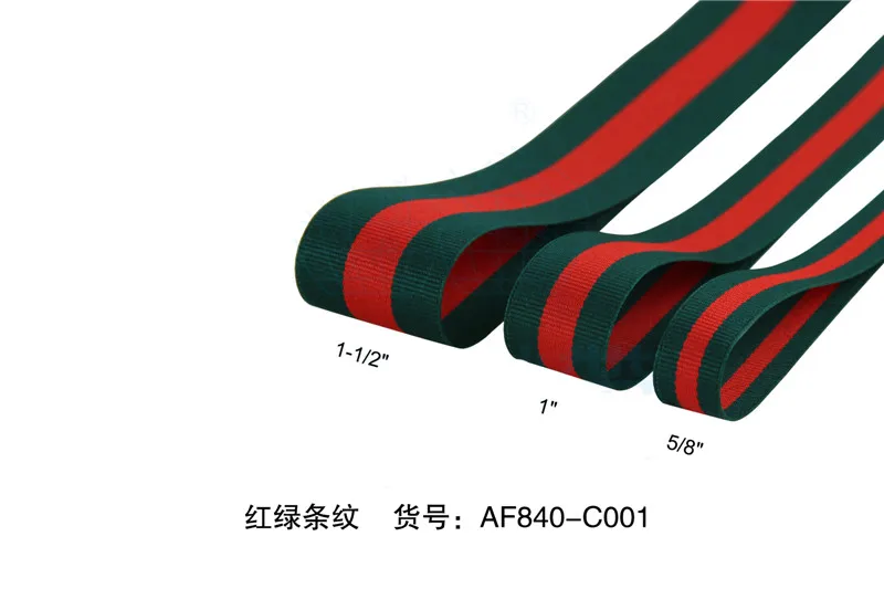 Description Picture 3 of item50 Yards Striped Grosgrain Ribbon Green Red Green Stripes Trims for DIY Hairbow Accessories Gift Package Cake Wrap Decoration