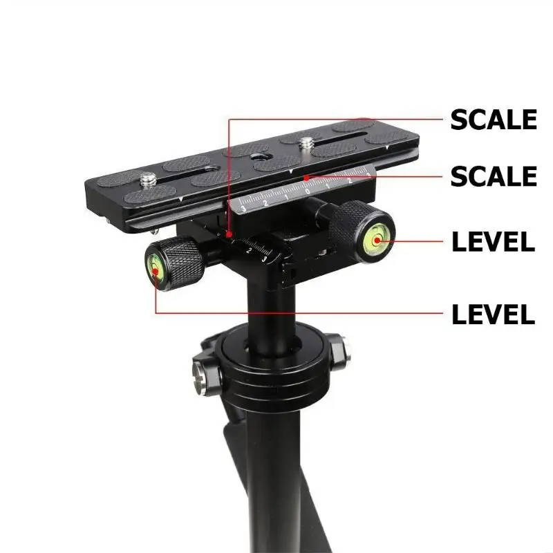 Comprar ALLOYSEED S40 40cm estabilizador de vídeo portátil de aleación de aluminio para Steadycam Steadicam estabilizador para cámara Canon Nikon Sony DSLR