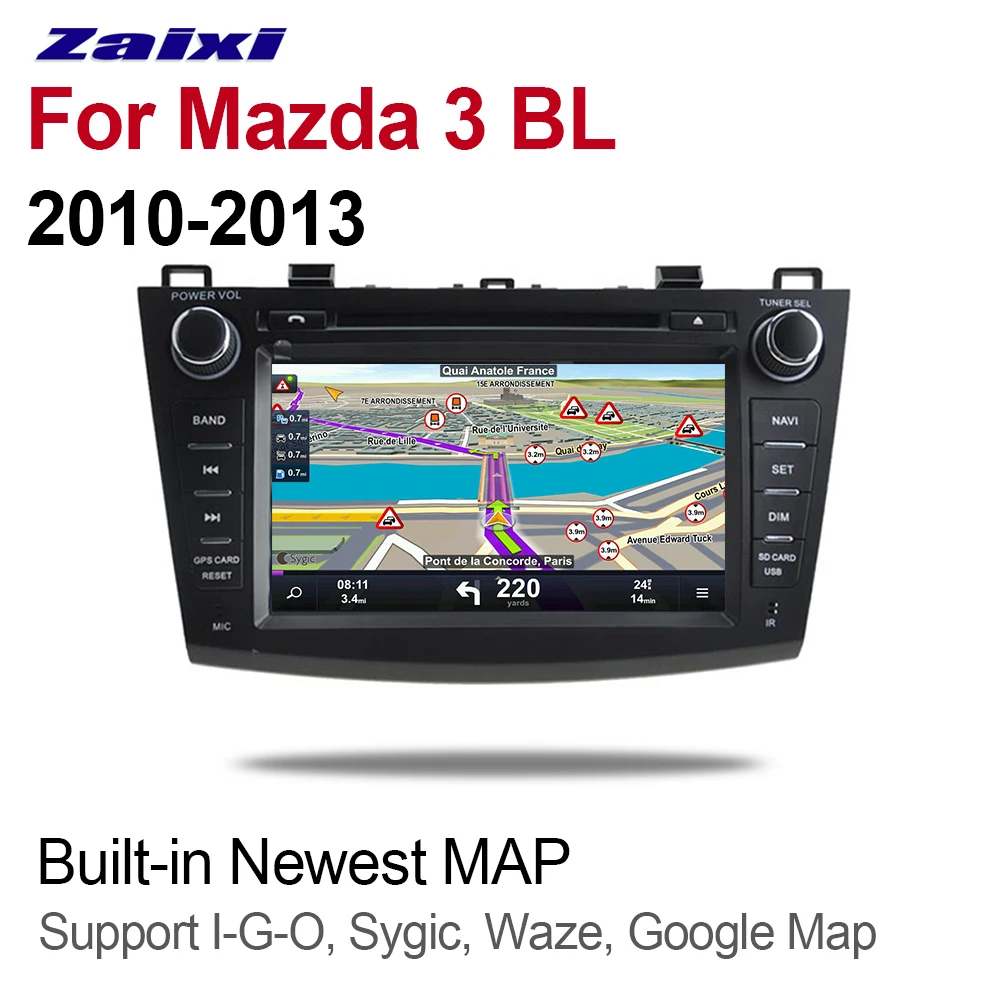 ZaiXi 2din Android для Mazda 3 BL 2010~ 2013 gps 9,0 Восьмиядерный 4 Гб ram автомобильный DVD Радио BT навигационная карта система мультимедийного плеера wifi