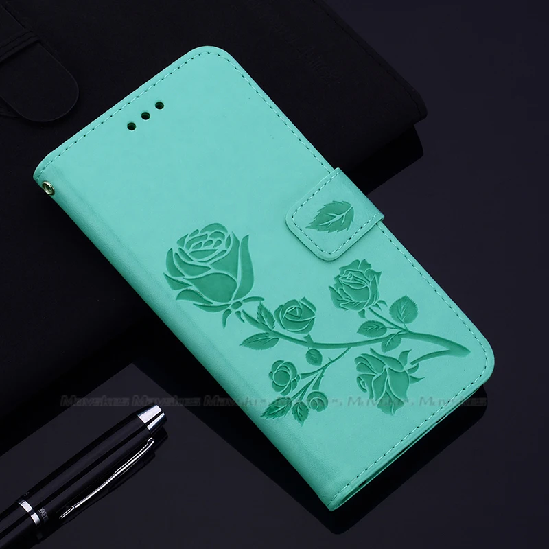 Для huawei P Smart чехол, роскошная кожаная задняя крышка для Funda huawei PSmart, чехол, POT-LX1 POT-LX3, кошелек, чехол для телефона - Цвет: Зеленый