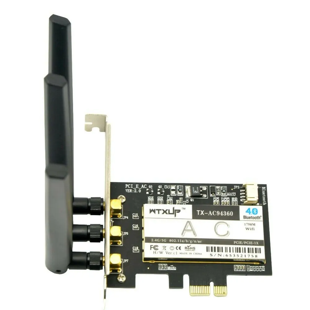 BCM943602CS wifi Беспроводная Простая установка Bluetooth PCI Express адаптер Универсальное подключение сетевая карта антенна прочный компьютер