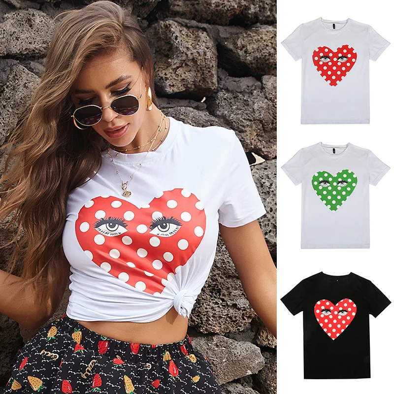 

2020 New female T-shirt Casual Harajuku Love Printed Tops Tee Summer Female T shirt Short Sleeve T shirt For Women Clothing tops
