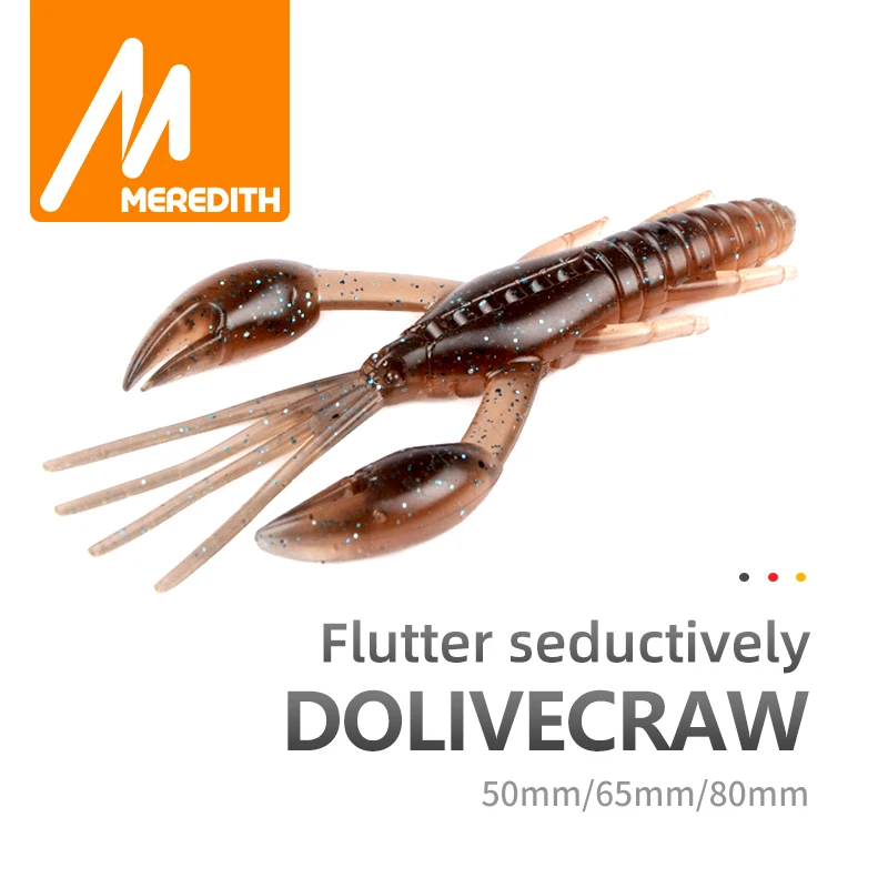Bass Lures Wobblers Shrimp Fishing-Bait Craws MEREDITH Soft-Silicone 80mm 65mm 50mm