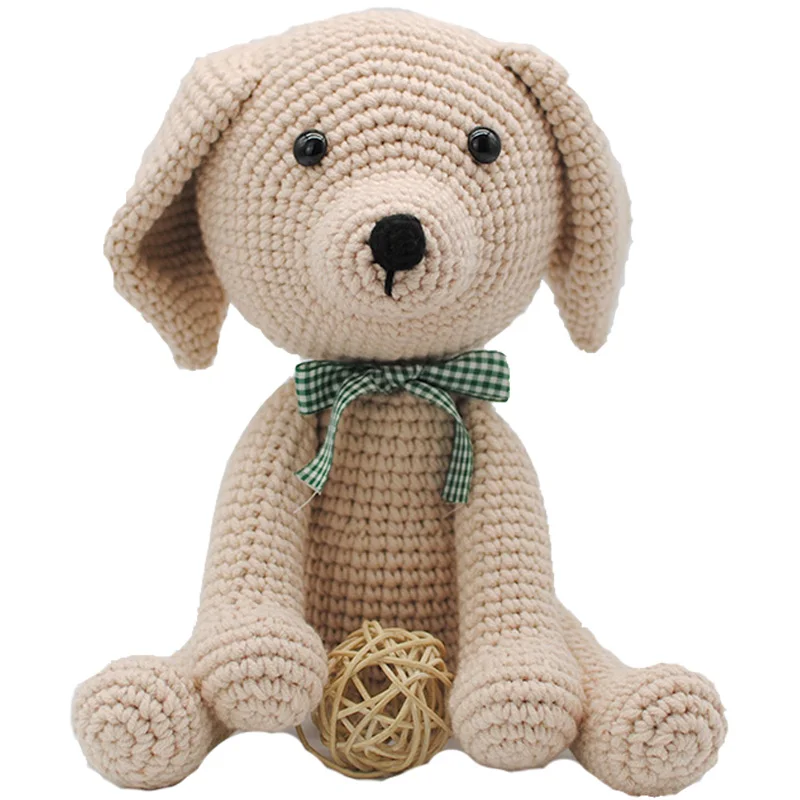 Dog Crochet Kit with yarn doll puppy DIY Knitting amigurumi Crocheting Craft kits handmake With