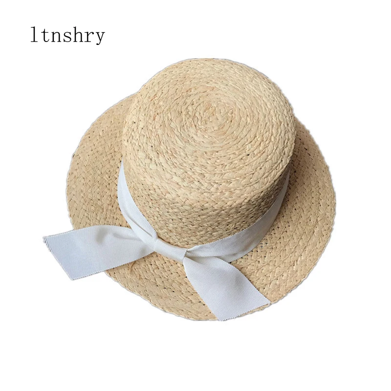 

Fashion Summer Bowknot Straw Ribbon Sun Hats for Women Beach Sun Hat Wide Brim Foldable Panama Chapeau Femme Wide Brim Hat