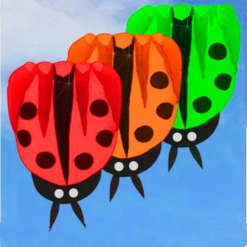 free shipping large ladybug kite buggy animated kites for kids inflatable kite beautiful handle fish weifang kite factory 1