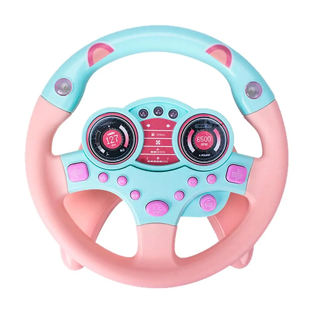

Baby's Simulation Steering Wheel with Light and Driving Sound Music Educational entertainment Toys for Children Birthday gifts