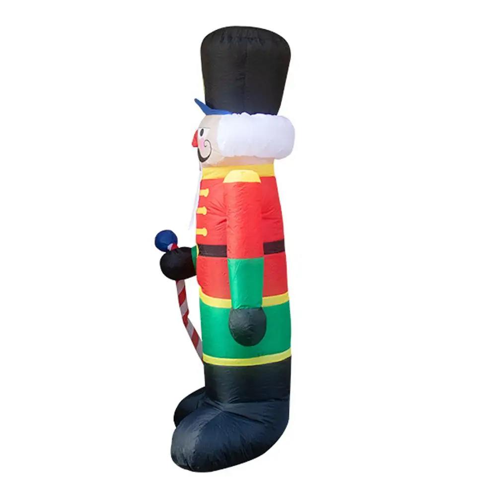 2.4m Christmas Soldier Inflator Balloon With Blower Fan LED Light Quick Inflation Outdoor Party Decoration