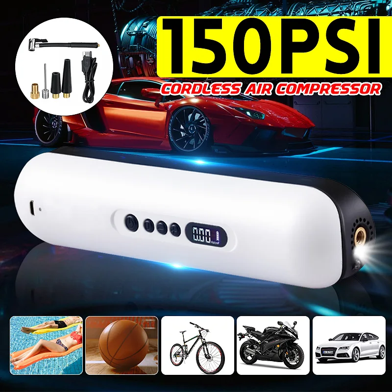 

Digital wireless smart charging car air pump portable handheld bicycle Car tire air pump electric air pump