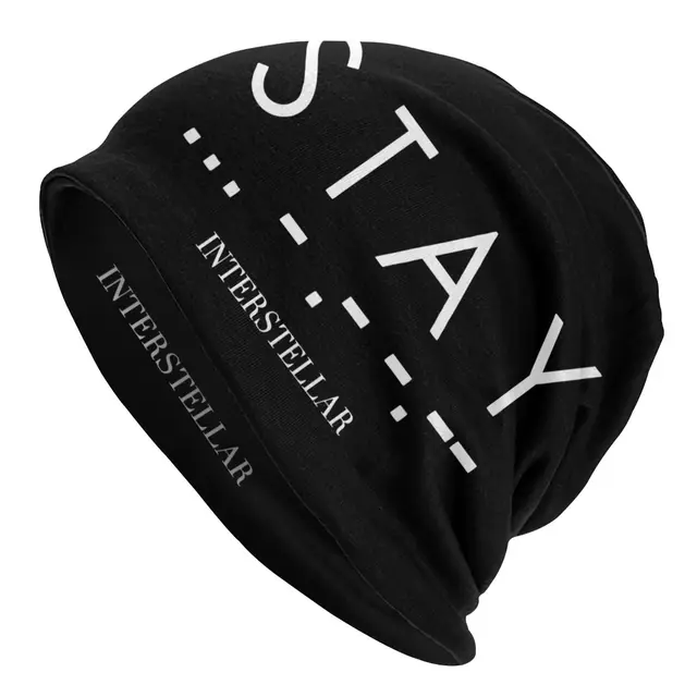 Stay warm in style with the Interstellar S T A Y Morse Code Cap Vintage Ski Skullies Beanies Hat