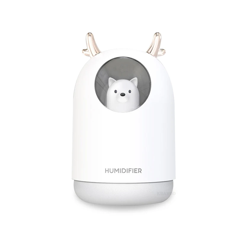Buy KBAYBO 300ml cartoon mini USB ultrasonic humidifier aroma diffuser essential oil diffuser with 7 color LED night light