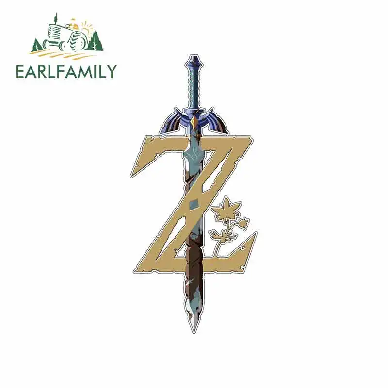 EARLFAMILY 13cm x 5.9cm for The Legend of Zelda Breath of The Wild Funny Car Stickers Bumper RV VAN Fine Decal JDM Vinyl