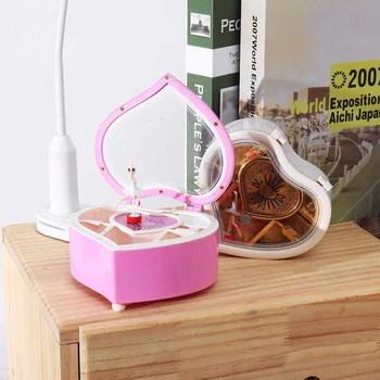 

Heart Shape Music Box Dancing Ballet Jewelry Box Eight-tone Jewelry Musical Boxes Classical Crafts Home Decor Gift Ornaments Toy