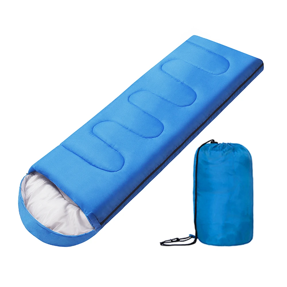 Royal Blue 1.0KG Туристический спальный мешок Кемпинг Конверт спальный мешок тепловой Взрослый зимний спальный мешок дорожная Водонепроницаемая спальная кровать - Цвет: Royal Blue 1.0KG