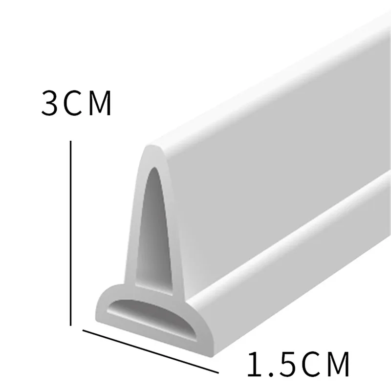 Collapsible Shower Threshold Water Dam Barrier Retention System Keep Water Inside Waterproof Self-Adhesive Strip For Wet and Dry bathroom water stopper