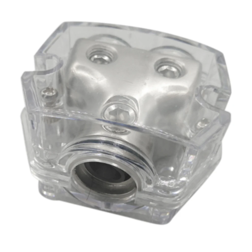 Power Distribution Block, 0 Gauge in 4 Gauge Out 2 Way Outputs Splitter for Car Audio Amps