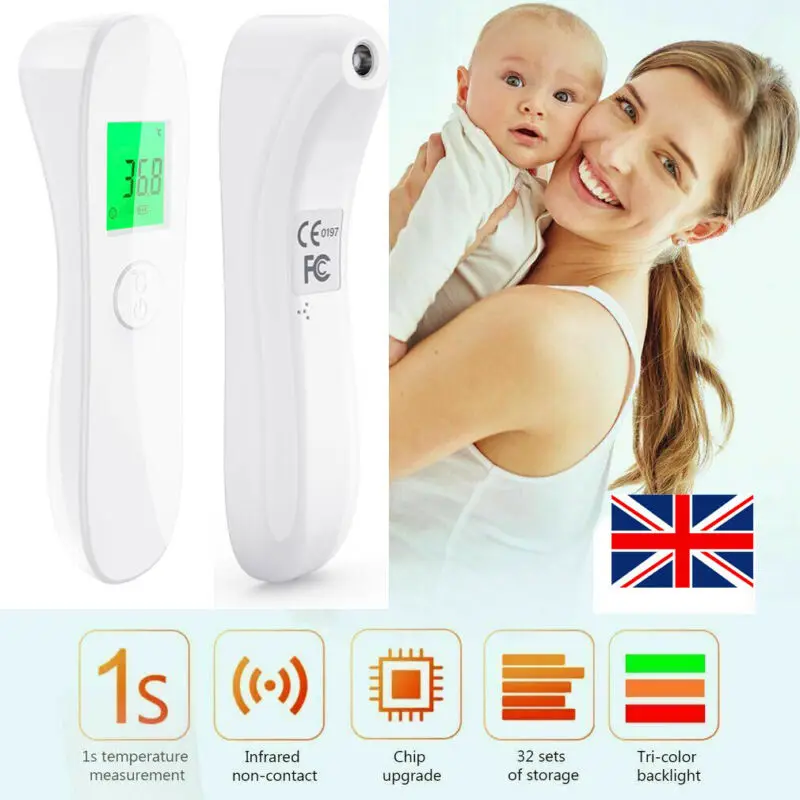 

IR Infrared Digital Forehead Fever Thermometer 2020 Non-Contact Baby Adult Body Hygiene Health Care Infrared Forehead Fever Gun