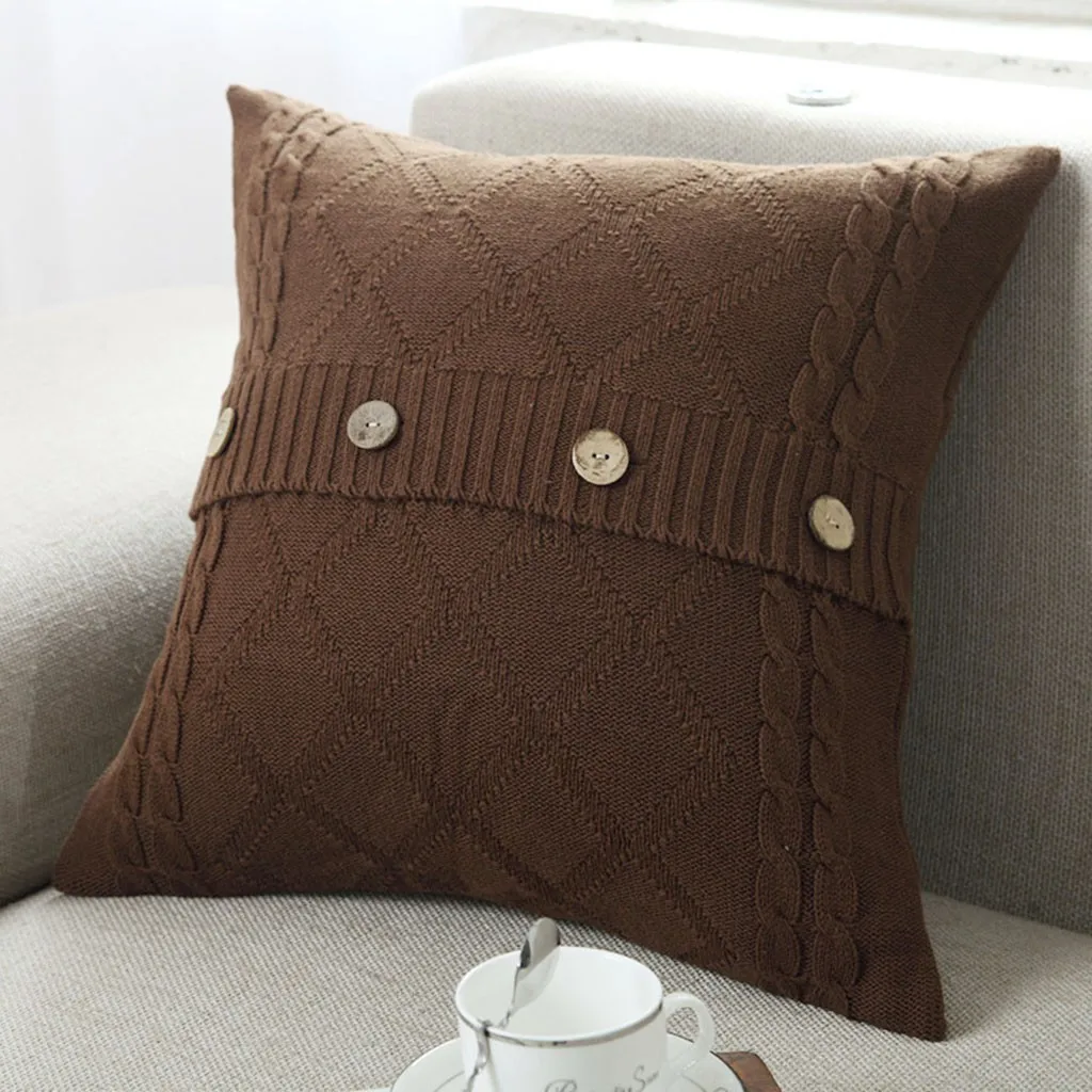 подушка на диван своими руками с пуговицами. декоративные наволочки на подушки. наволочка на кнопках отзывы. вязаная наволочка из хлопка. наволочка на пуговицах.