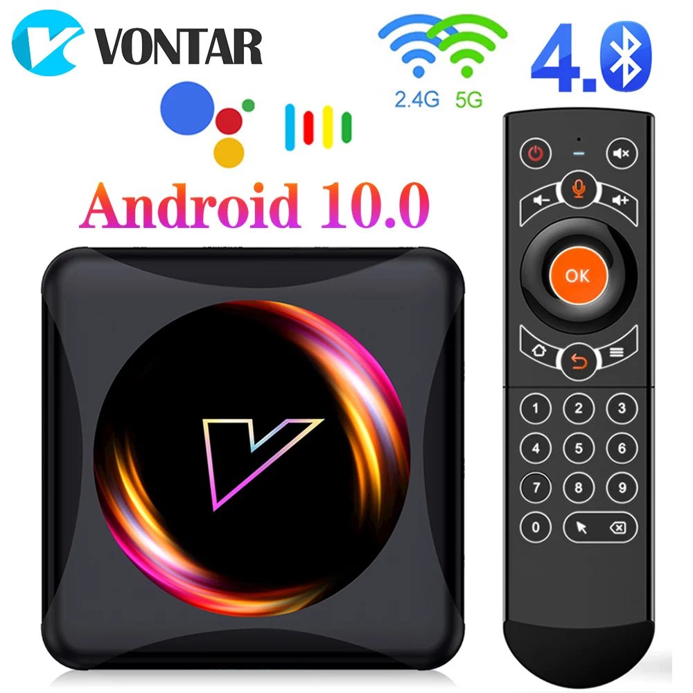 Смарт ТВ бокс VONTAR Z5 Android 10 4G 64 Гб Rockchip RK3318 поддержка 1080p 4K Google Play Youtube медиаплеер