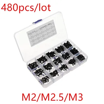

180Pcs/set 480pcs M2/M2.5/M3 Nylon Hex Nut Hexagon Plastic Nuts Assortment Kits Set White/Black