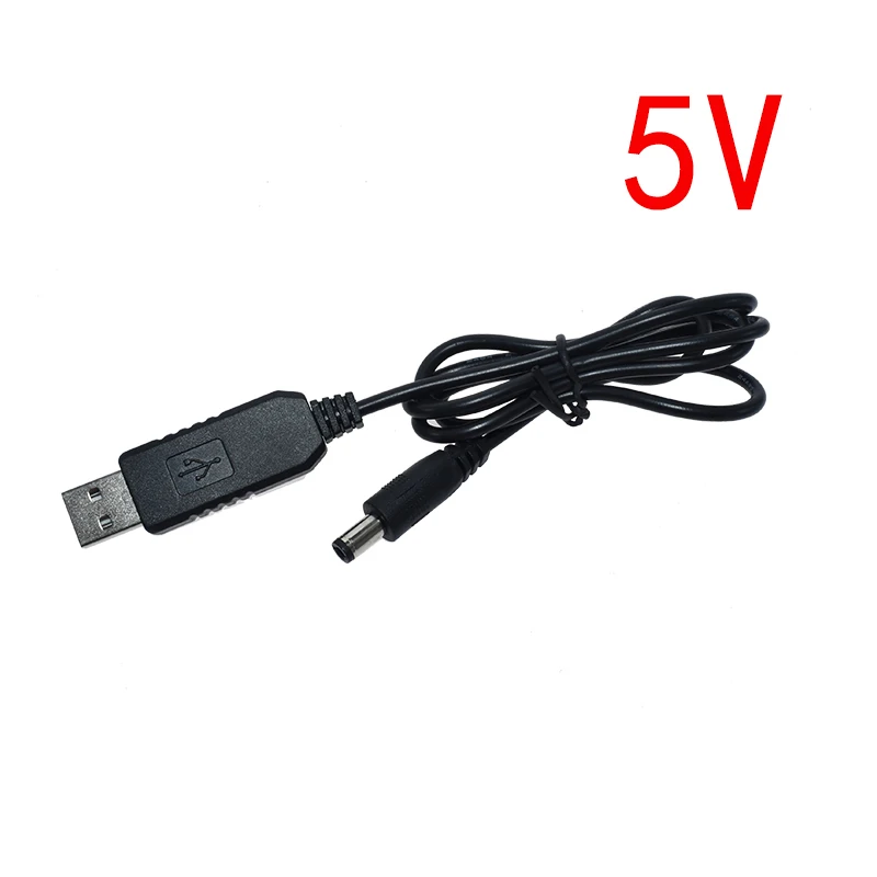 קו הגברת כוח USB DC 5V ל-DC 9V / 12V מודול Step UP ממיר USB כבל מתאם 2.1x5.5mm תקע