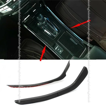 

2pcs For Honda Accord 2014 2015 2016 2017 ABS Carbon Fiber Interior Gear Shift Panel Cover Trim Decoration strip