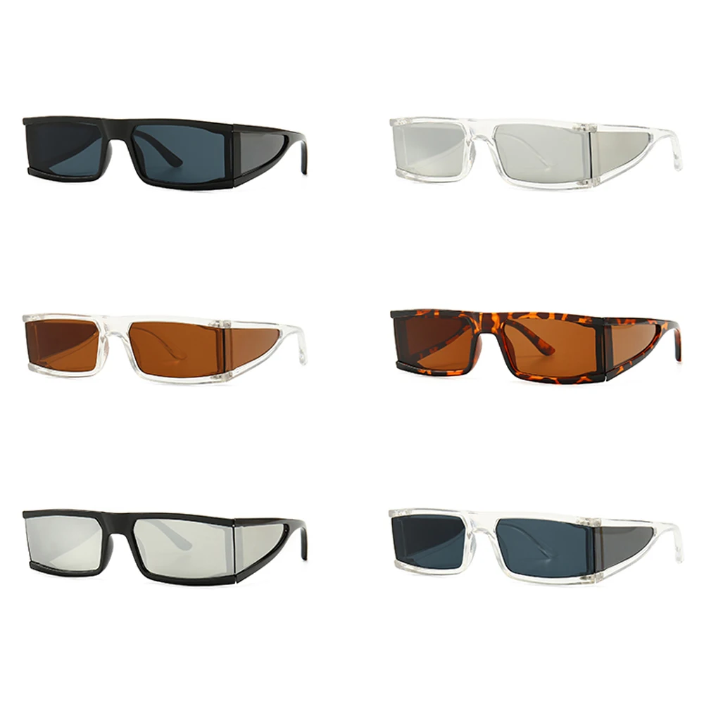 Солнцезащитные очки Peekaboo с боковым покрытием, мужские зеркальные Серебристые Летние черные леопардовые прямоугольные солнцезащитные очки для женщин uv400, Прямая поставка