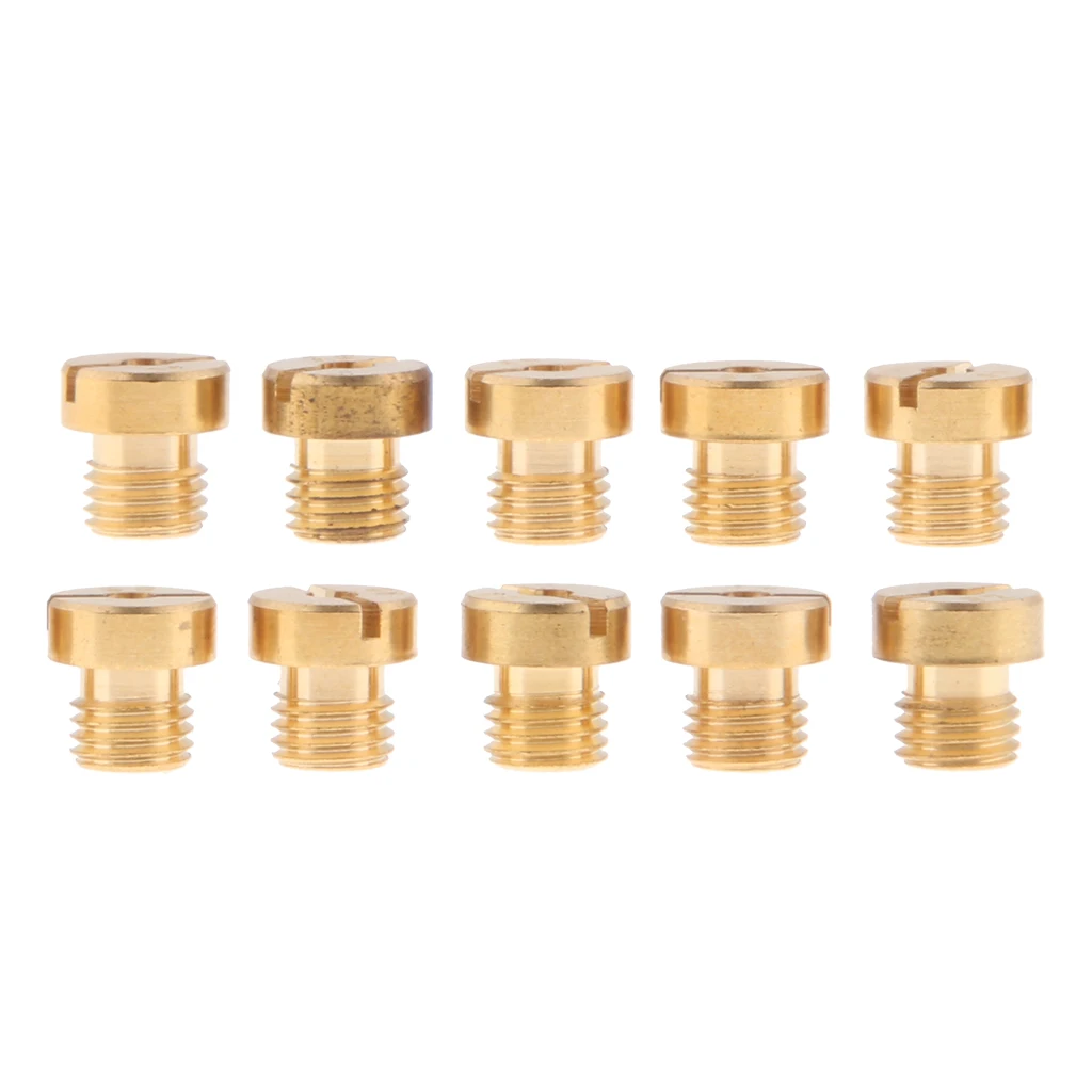 10Pcs M6 Motorcycle Carburetor Main Jet 74-92 Carb Injectors Nozzle Kit Carburetor Hexagonal Injector Nozzle Main Jet