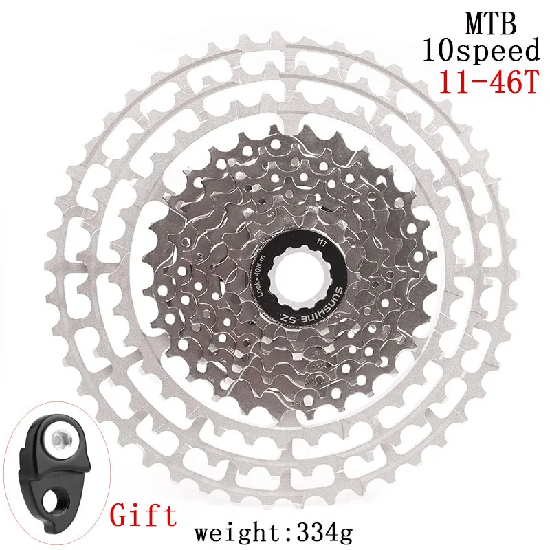 

SUNSHINE-SZ Mountain Bike Freewheel 10 Speed 11-46T 11-13-15-18-21-24-28-32-36-40-46T ultralight hollow Flywheel For SIMANO SRAM