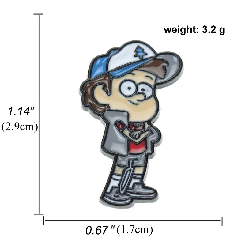 Гравитационные падения Брошь и Эмаль Булавка мультфильм свинья отворот булавка для джинсовой шляпы значок