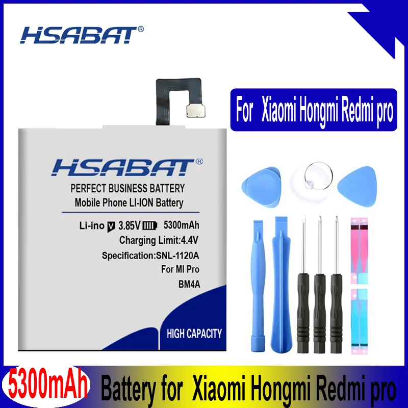 HSABAT 5300 мАч BM4A Аккумулятор для Xiaomi футляр для Hongmi Redmi Pro батареи
