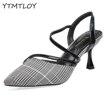 

New ElegantHigh Heels Women Sandals Korean Fashion Soft Pointed Ladies Shoes Party Sandals Shallow Women Shoes Sandals Zapatos