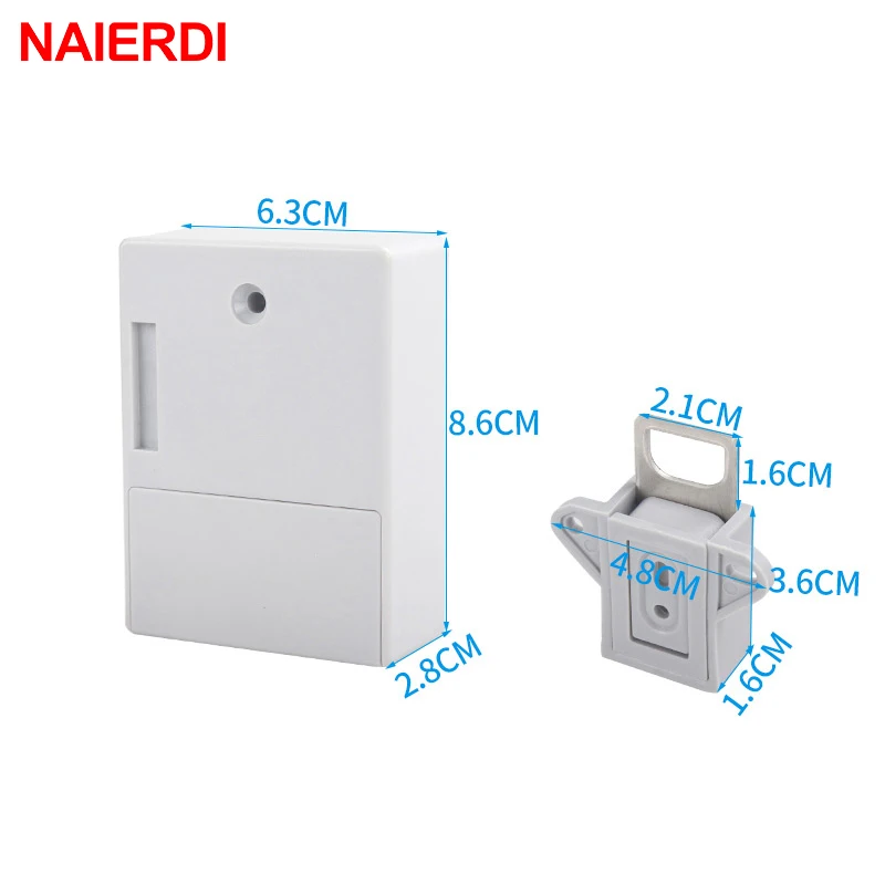 NAIERDI Digital Cabinet Intelligent Electronic Locks Invisible Sensor Lock EMID IC Card Drawer For Wardrobe Furniture Hardware
