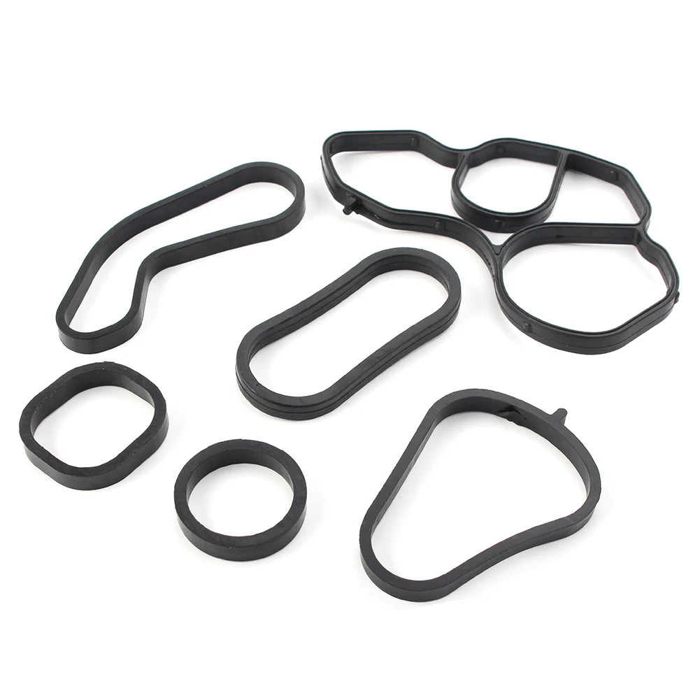 Car Oil Cooler Engine Oil Filter Housing Gasket Kit For BMW MINI Cooper S N14 N18 R56 R57 R58 R59 R60 R61 07-16 solenoid gasket kit timing case cover gasket
