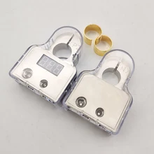 

2Pcs Vehicle Digital Battery Terminal Connectors w/Voltmeter 0/4/8 Gauge