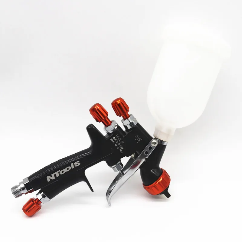 Spray Gun With 400CC Mix Cup Air Spray Gun With Paint Mixing Cup And Adapter Mini Spray Gun Paint Spray Gun 1.2mm Nozzle 5