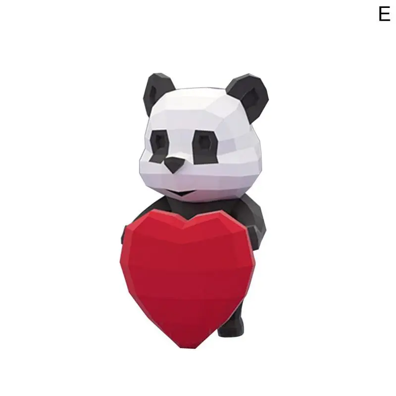 Creative 3D Panda Paper Model DIY Manual Paper Model Hanging Toy For Kids Gifts 3D Panda Animal Papercraft Model Wall Decorative